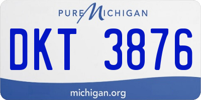 MI license plate DKT3876