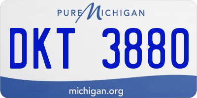 MI license plate DKT3880