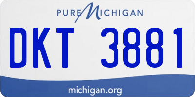 MI license plate DKT3881