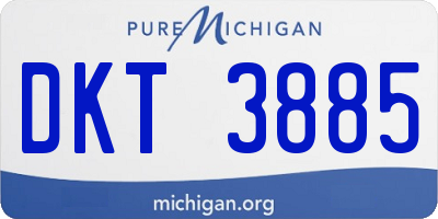 MI license plate DKT3885