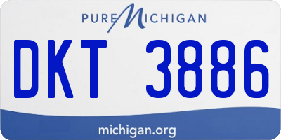 MI license plate DKT3886