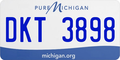 MI license plate DKT3898