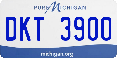 MI license plate DKT3900