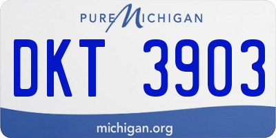 MI license plate DKT3903