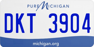 MI license plate DKT3904