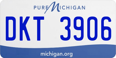 MI license plate DKT3906
