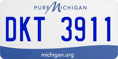 MI license plate DKT3911