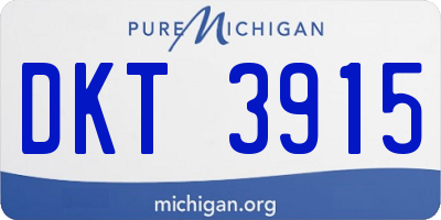 MI license plate DKT3915