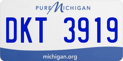 MI license plate DKT3919