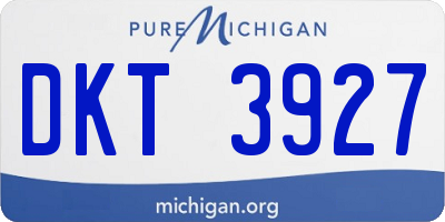 MI license plate DKT3927