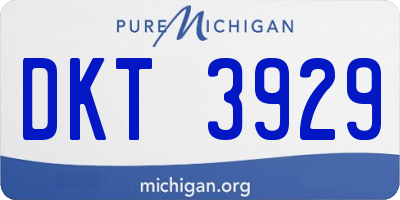 MI license plate DKT3929