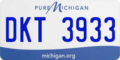 MI license plate DKT3933
