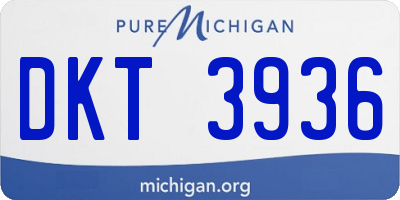 MI license plate DKT3936
