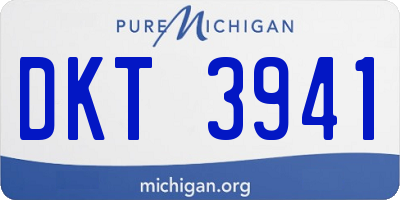 MI license plate DKT3941