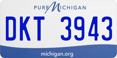 MI license plate DKT3943