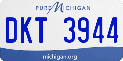 MI license plate DKT3944