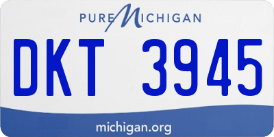 MI license plate DKT3945