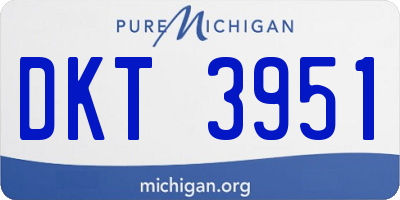 MI license plate DKT3951