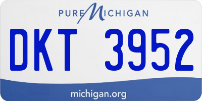 MI license plate DKT3952