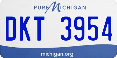 MI license plate DKT3954