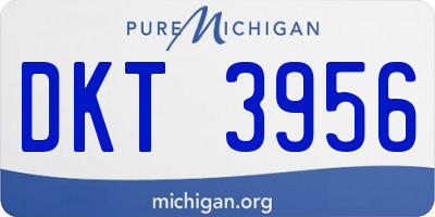 MI license plate DKT3956