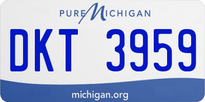 MI license plate DKT3959