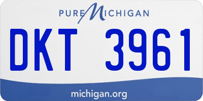 MI license plate DKT3961