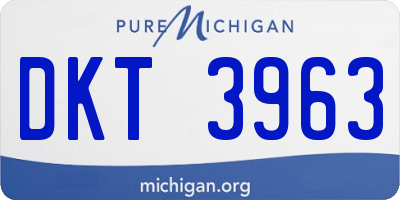 MI license plate DKT3963