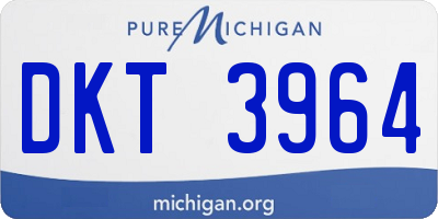MI license plate DKT3964