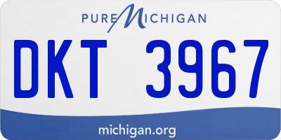 MI license plate DKT3967