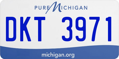 MI license plate DKT3971