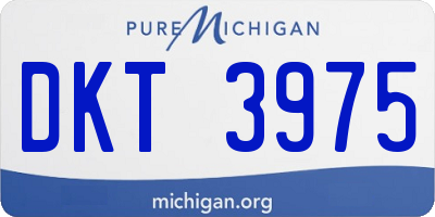 MI license plate DKT3975