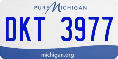 MI license plate DKT3977