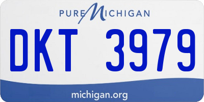 MI license plate DKT3979
