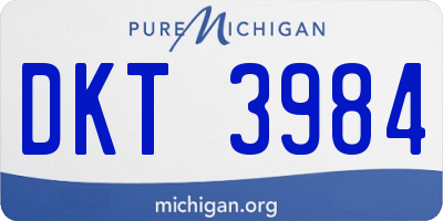 MI license plate DKT3984