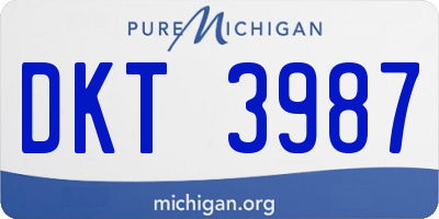 MI license plate DKT3987