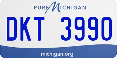 MI license plate DKT3990