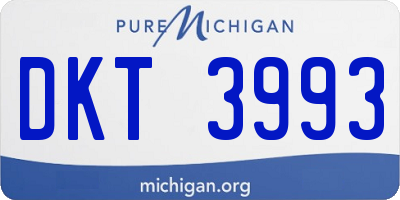 MI license plate DKT3993