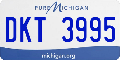 MI license plate DKT3995