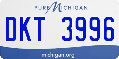 MI license plate DKT3996