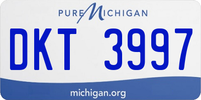 MI license plate DKT3997