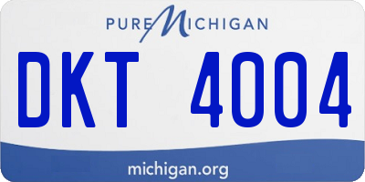 MI license plate DKT4004