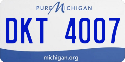 MI license plate DKT4007