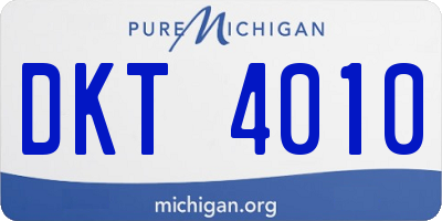 MI license plate DKT4010