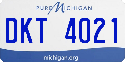 MI license plate DKT4021
