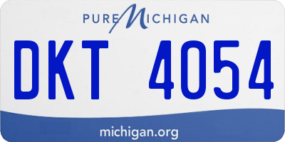 MI license plate DKT4054