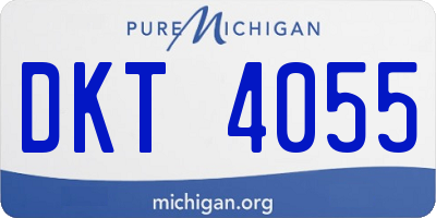 MI license plate DKT4055