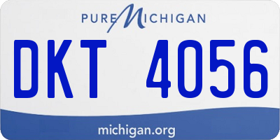 MI license plate DKT4056