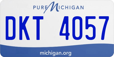 MI license plate DKT4057