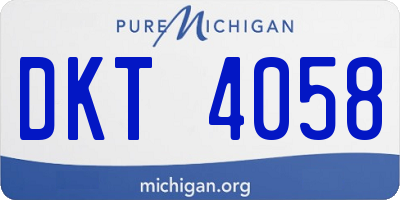 MI license plate DKT4058